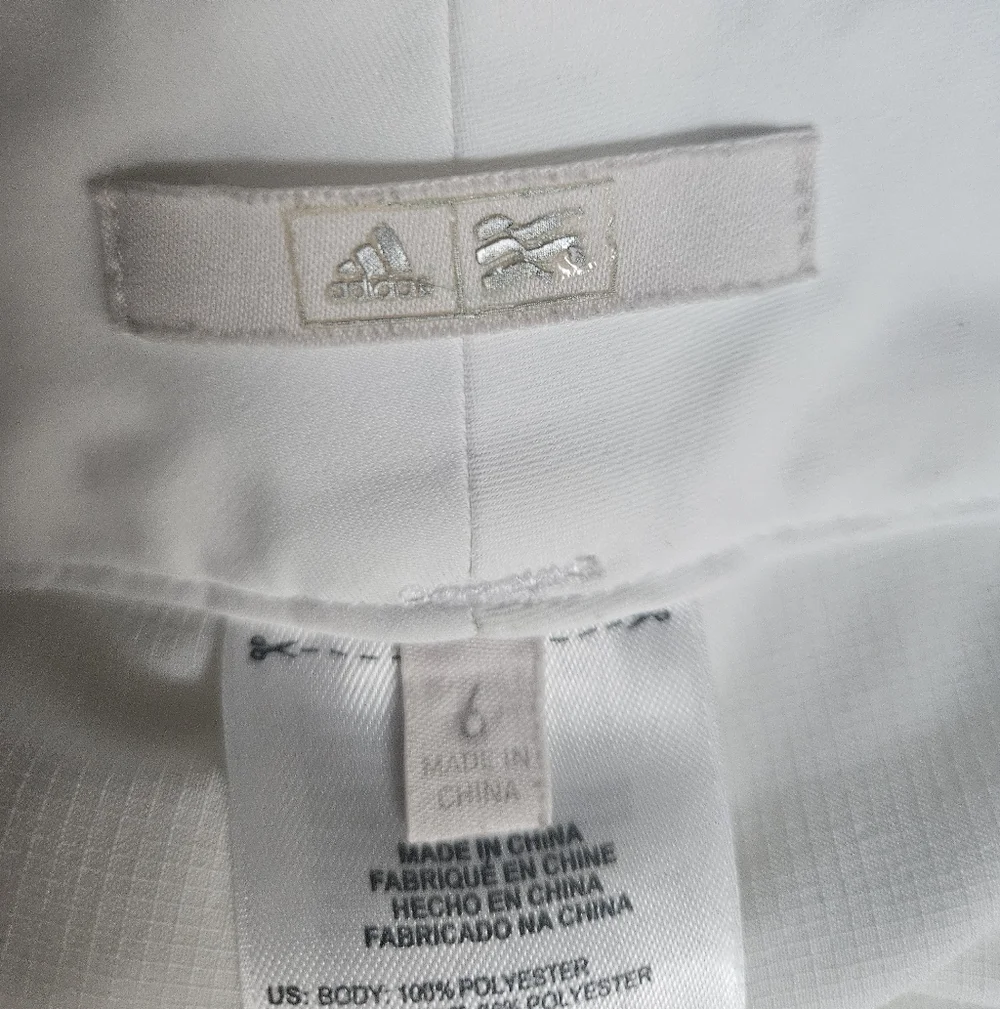 ADIDAS White Athletic Golf Tennis 3-Stripes White Skort | SZ 4 - Picture 10 of 11